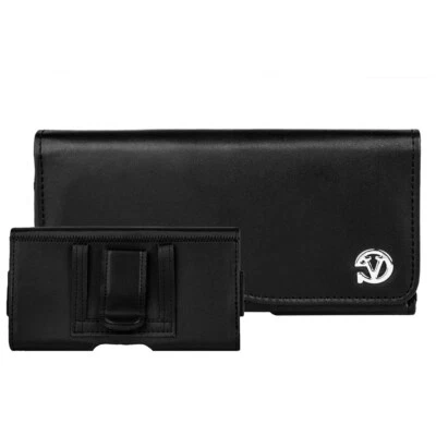 Horizontal Leather Phone Pouch Wallet Case For iPhone 16 / 16 Pro / 15 / 15 Pro - Image 1 of 4