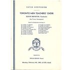 1946 Toronto Men Teachers' Choir Programme