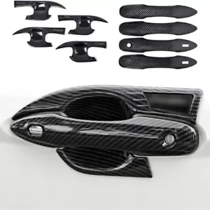 For Toyota Camry 2018-2023 ABS Carbon Fiber Door Handle Covers+Bowl Trim - Foto 1 di 20
