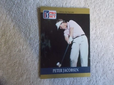 Pro Set 1990 PGA Tour Golf "PETER JACOBSEN" #19 Trading Card USA - Image 1 of 2