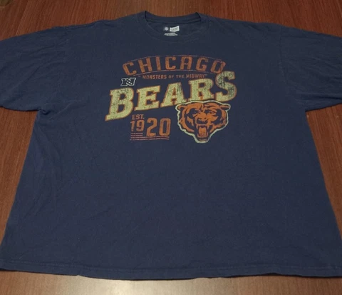 NFL Chicago Bears T-shirt Men's 2XL Blue Cover