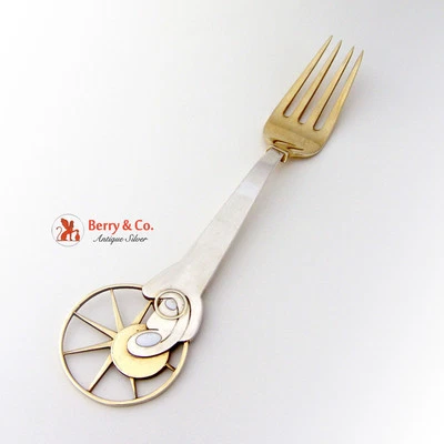 Madonna and Child Christmas Fork 1942 Michelsen Sterling Silver Denmark - Image 1 of 4