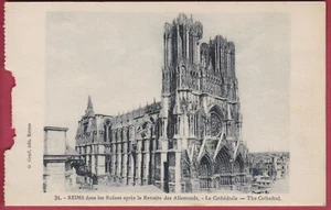 R* FRANCE OLD POSTCARD REIMS, THE CATHEDRAL UNPOSTED #D407 - Picture 1 of 2