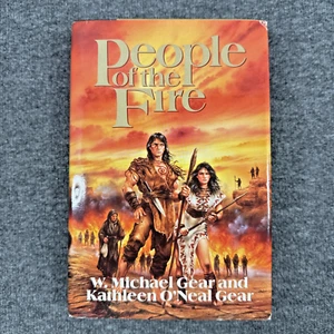 1991 People Of The Fire By W. Michael Gear and Kathleen O' Neal Gear HC w/ DJ - Picture 1 of 10