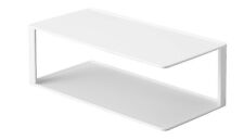 Yamazaki Long Plate Storage Rack 2 Tiers White Alloy Steel 5641
