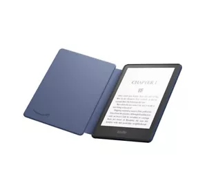 Amazon Kindle Paperwhite Case 11th Gen, Foldable Navy Leather Cover, NEW - Picture 1 of 5
