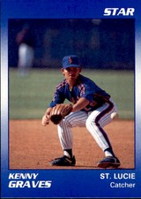 1990 St. Lucie Mets Star #8 Kenny Graves Hattiesburg Mississippi Baseball Card