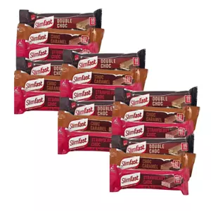 SlimFast Diet Snack Bars Box 24 slimfast Chocolate,Strawberry,Caramel Oct 25 - Picture 1 of 11