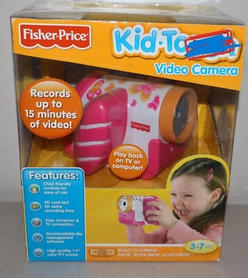 CÂMERA DE VÍDEO FISHER PRICE KID HARD ROSA Nova Na Caixa - Imagem 1 de 3