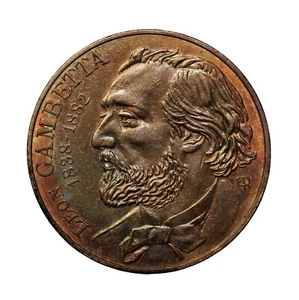 France 1982 Leon Gambetta 10 Francs Commemorative Plate Coin KM#950 - Picture 1 of 2