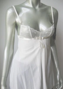 A428C Elle Macpherson NEW E10-542B Bridal Boudoir French Lace Chiffon Babydoll - Picture 1 of 10
