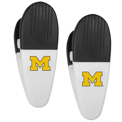 Michigan Wolverines Magnetic Chip Clip 2 Pack [NEW] NCAA Snack Bag Treat Magnet Cover
