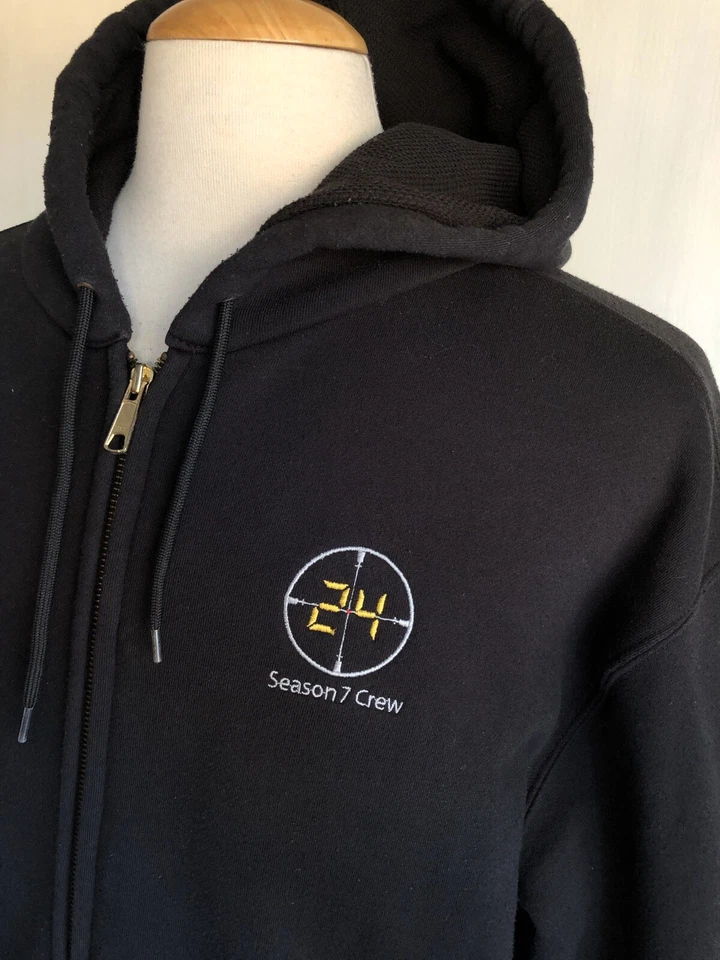 24 (2009) 官方 Kiefer Sutherland 第 7 季演员和船员连帽衫运动衫 XL — 第 1/4 张图片