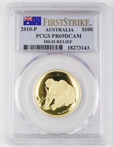 Australia 2010 $100 1 Oz Gold Proof Coin Koala High Relief PCGS PR69 DCAM PF69 - Picture 1 of 4