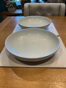 WHITE BY DENBY PASTA BOWLS X 2 PORCELAIN TABLEWARE NEW OUT OF BOX LOT D - Picture 1 of 11