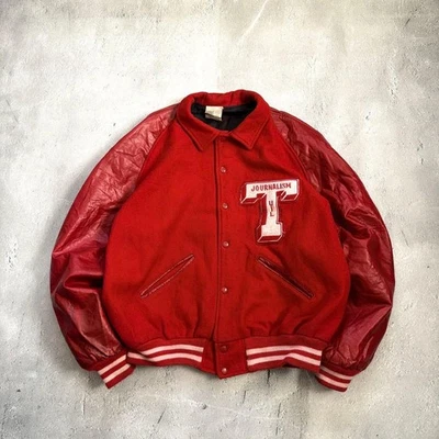 Vintage 90s HOWE USA AWARD JACKET Red White XXL XL - Image 1 of 4