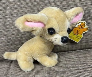 Vintage Goffa Int'L Corp Plush Animal CHIHUAHUA DOG 9” tan Large Eyes with TAGS - Picture 1 of 13