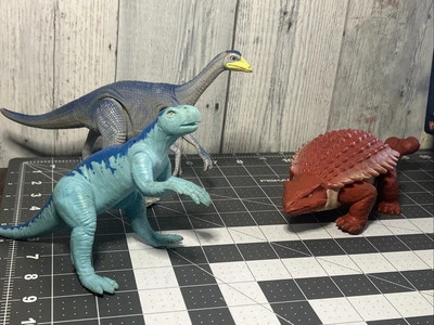 Lote De 3 Figuras De Juguete Playskool 1987 De Colección Definitely Dinosaurs Foto 1 de 4