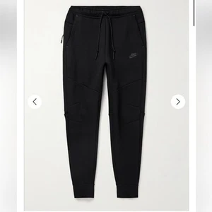 NIKE Slim-Fit Tapered Logo-Print Cotton-Blend Tech-Fleece Sweatpants Size Medium - Picture 1 of 11