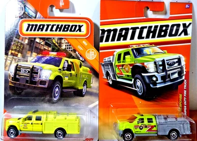 Matchbox Ford F-550 Superduty Camión de Bomberos Diecast Lote de 2: Variaciones de Color NUEVO Foto 1 de 4