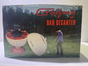 Vintage 19th Hole Golfers Decanter With Bottle & 5 Shot Glasses - Picture 1 of 9