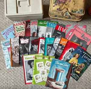 1941-1946 J & P Coats, Clark's O.N.T. Rotes Herz Nähbücher mit Ordnerlöchern - Bild 1 von 81