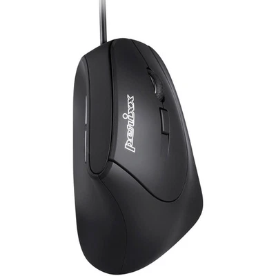 Perixx Vertikal Perimice-515 II  Ergonomische Maus USB   Optisch Schwarz 6 Ta... - Bild 1 von 4