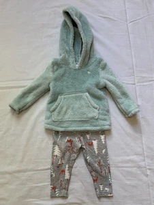 Carter’s 9 Meses Niño Pequeño Conjunto Chaqueta y Pantalones Verde Cálido Acogedor Invierno Ciervo - Imagen 1 de 10