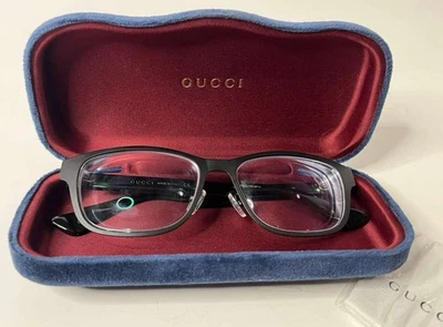 Monturas para gafas Gucci - negras con rayas verdes y rojas Foto 1 de 4