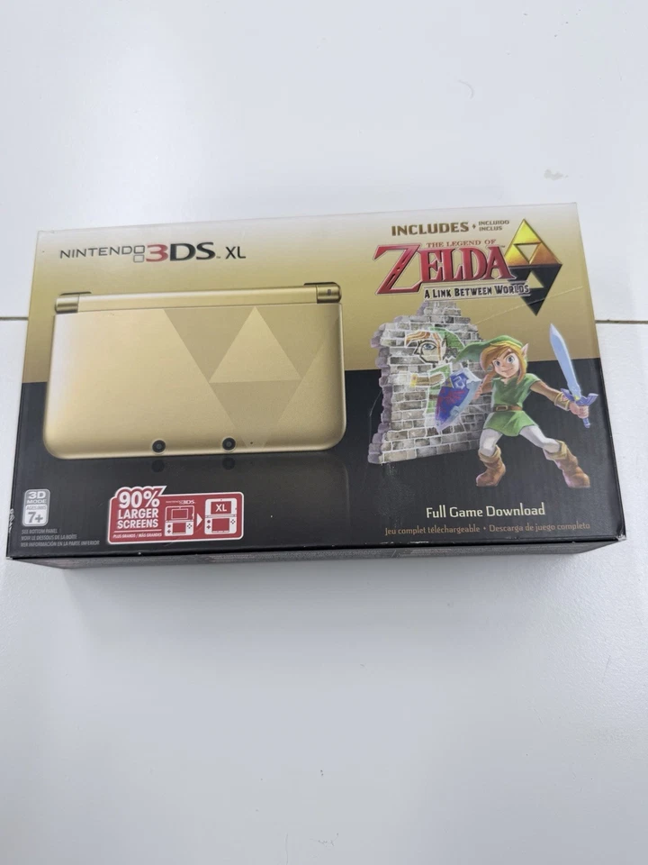 Nintendo 3ds XL The Legend of Zelda a Link Between Worlds Limited Edition Gold