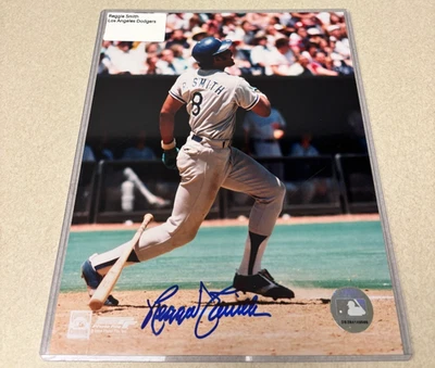 雷吉·史密斯签名亲笔签名 8 x 10 照片洛杉矶道奇 — 第 1/2 张图片