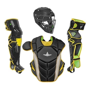 All-Star MVP-PRO Intermediate Baseball Catcher's Package - Black/Gold - Picture 1 of 4