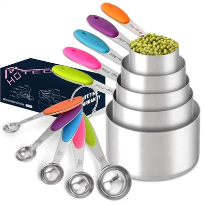 10-Pack Measuring Cups &Spoons Set, Kitchen Gadagets Cooking Baking, Measurin... - Image 1 of 4