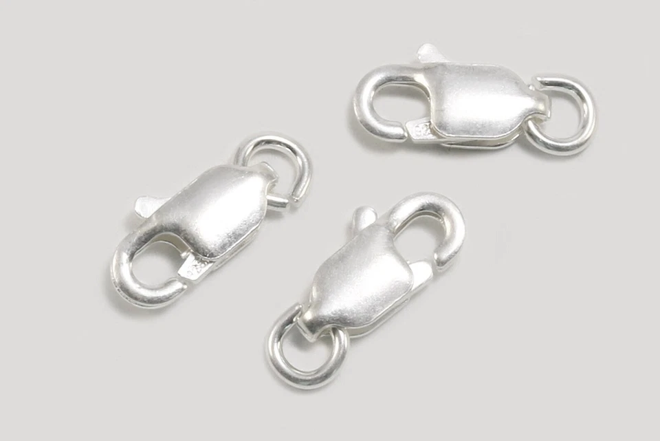 Inwaria Moschettone Chiusura 925 Argento 8/10/12/ 14 MM per Gioielli, SS131 - Immagine 1 di 2