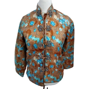 Chaqueta forrada de seda 100 % pura marca Peony Shanghai China - Imagen 1 de 8