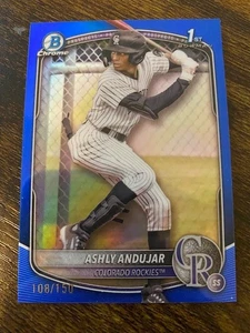 Ashly Andújar - 2025 Bowman Chrome 1st/RC - Azul/150 - BCP-20 - Colorado Rockies - Imagen 1 de 5