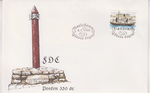 ALAND ISLANDS : 1988   FDC - SCOTT # 29  SAILBOAT POST OFFICE - Picture 1 of 1