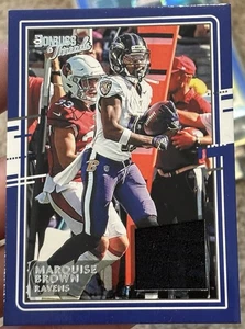 Panini Donruss Threads #12 2020 Marquise Brown Patch Baltimore Ravens NFL - Imagen 1 de 2