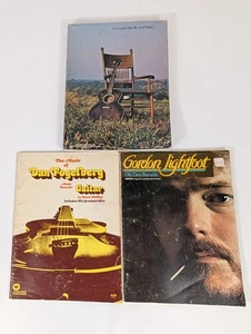 Lote de 3 libros de música con pestañas de guitarra folk rock Jim Croce Dan Fogelberg Lightfoot - Imagen 1 de 2