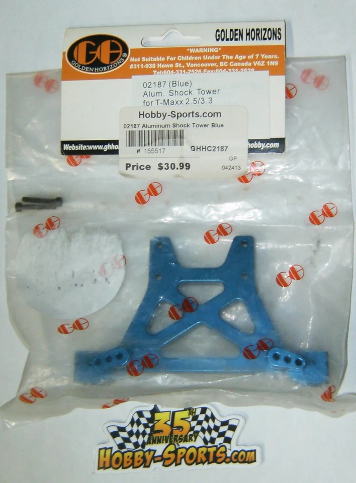 Golden Horizons 02187 Aluminum Shock Tower Blue Traxxas T-Maxx 2.5 3.3 GHHC2187 - Image 1 of 1