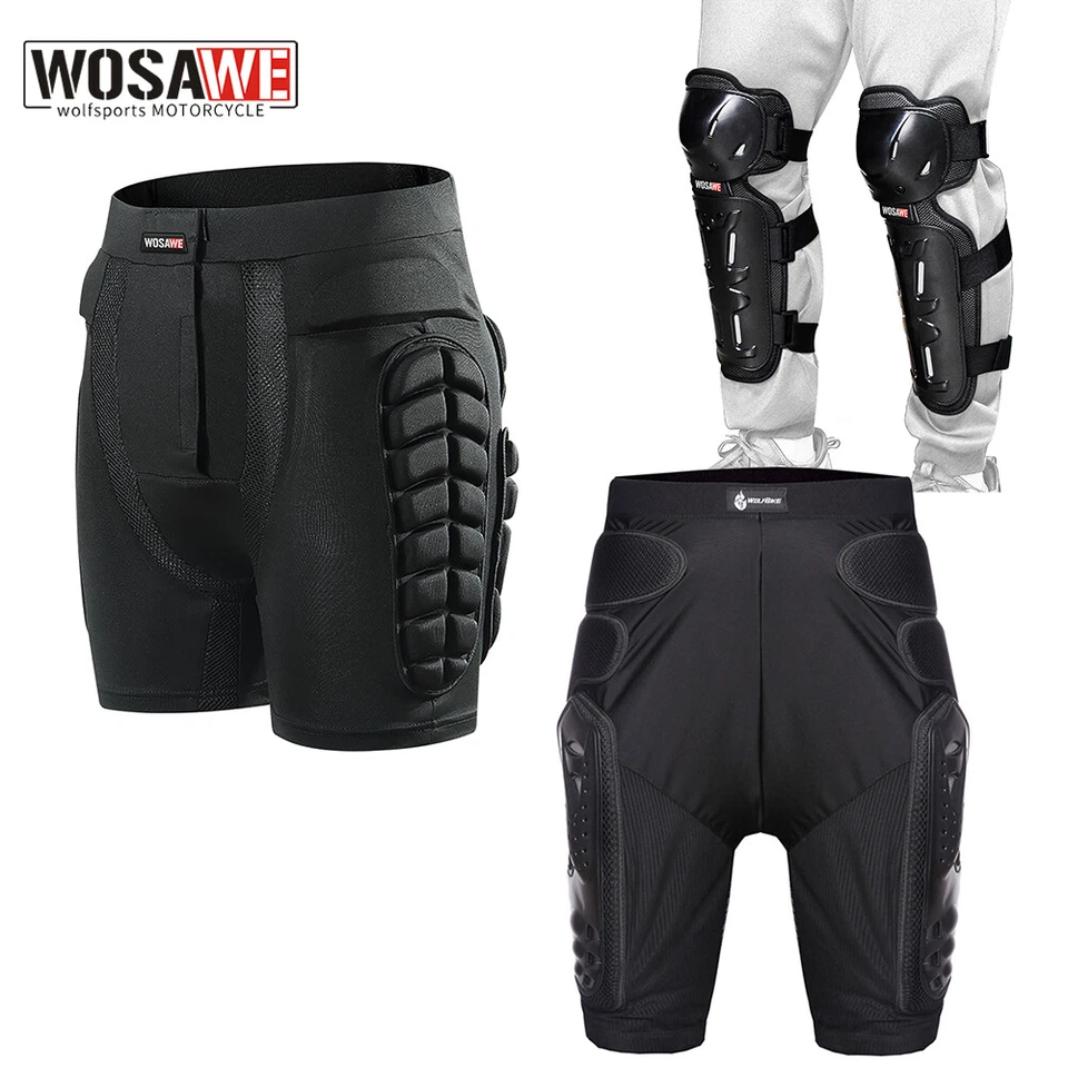 Pantalones Cortos de Impacto para Motocicleta WOSAWE Protector de Cadera Carreras Carretera Rodilleras Foto 1 de 4