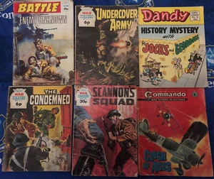 6 Fleetway Library Comic Bundle - Dandy 6 + Commando 465 - 80 126 677 815 - Picture 1 of 1
