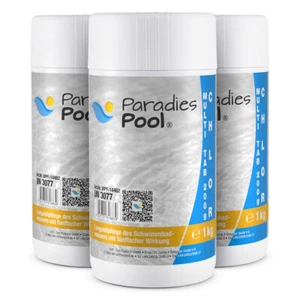 Paradies Pool Multi Tabs 200 g 3 kg Chlor Algenschutz Flockung pH Stabilisator - Bild 1 von 2