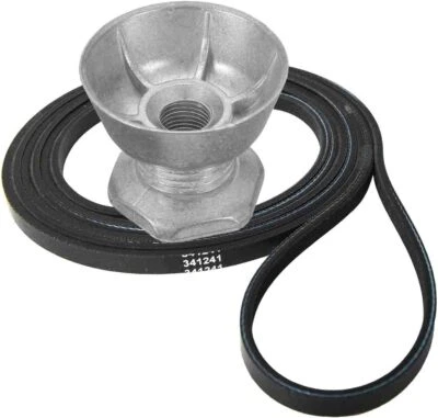 341241 Correa de secadora y polea de motor 8066184 reemplaza para PS11744884, W10290525 Foto 1 de 4