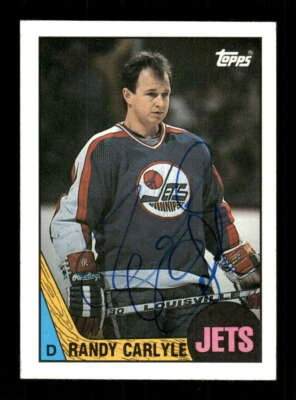 1987-88 Topps 9 Randy Carlyle signed auto autograph 19 BXCP34 - Image 1 of 2