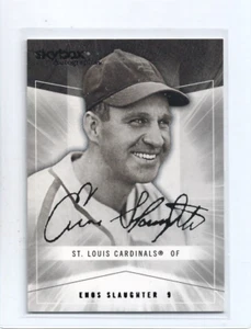Enos Slaughter-Cardinals-2005 SkyBox Autographics #84 GT (149/750) - Foto 1 di 2