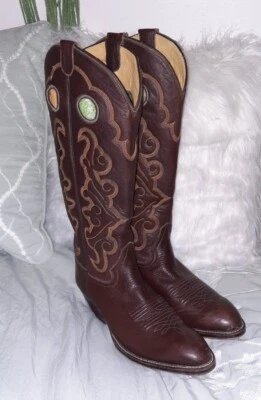 Botas vaqueras Custom Carters marrón talla 8B venta al por menor $550-600 ver fotos  Foto 1 de 4