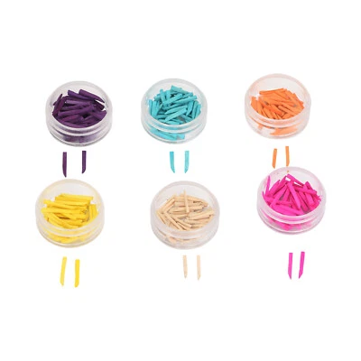 CAREPACY 50Pcs Dental Interdental Composite Contoured Wood Wooden Wedges Matrices