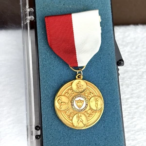 Vtg 1950s Grove City College Pennsylvania 1/20 10K GF Gold Filled Sports Medal - Picture 1 of 10