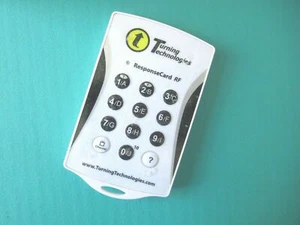 TURNING TECHNOLOGIES RESPONSE CARD RF RCRF-02 CLICKER -200 foot range answer key - Picture 1 of 3
